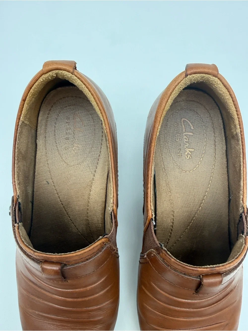 Clark’s Artisan Rosalyn Nicole Tan Comfort Slip On Leather Shoes